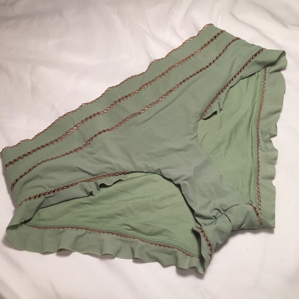 La perla green bikini bottoms